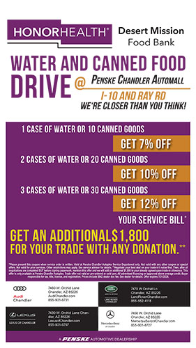 Desert Mission and Penske water and canned food drive