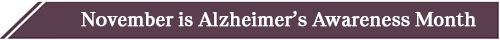 Philanthropy in Action - November 2025 - Alzheimer's Awareness banner