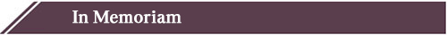 Philanthropy in Action - May 2026 - In Memoriam