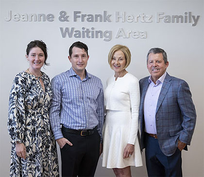 Jeanne and Frank Hertz - and family